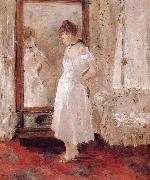 Berthe Morisot The Woman in front of the mirror oil painting on canvas